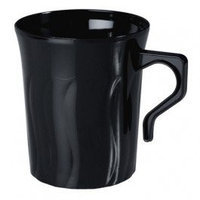 Fineline Settings 208-BK Flairware 8 oz Black Coffee Mug