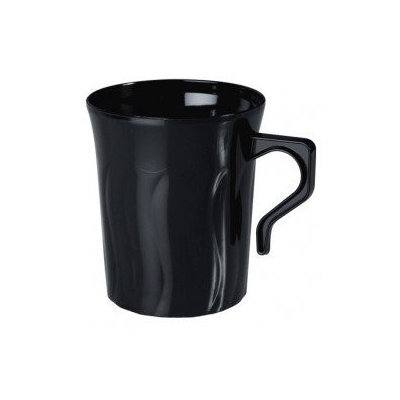 Fineline Settings 208-BK Flairware 8 oz Black Coffee Mug