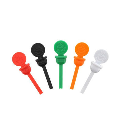 Royal Stix To Go Variety Pack Circle Bev Plug, Red, Green, Orange, Black & White, Case of 2000