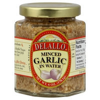 Delallo, Garlic Minced In Water, 6 OZ (Pack of 12)