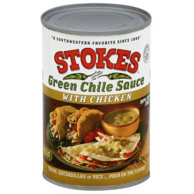 Stokes Savory Green Chile Sauce with Chicken, 15 oz, (Pack of 12)