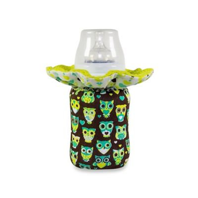 WarmZe Portable Bottle Warmer Starter Kit in Brown/Blue Owl