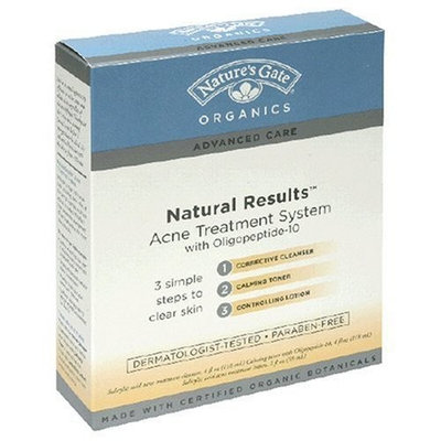 Nature's Gate Organics Acne Treatment System with Oligopeptide-10, (1 acne treatment system)