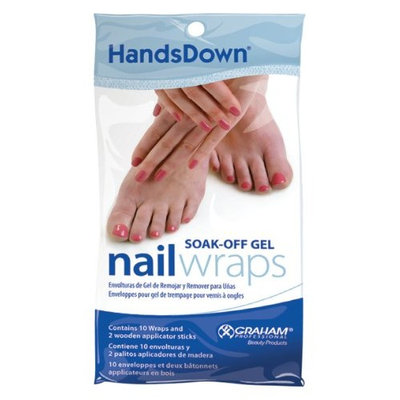 Graham Professional Graham Hands Down Nail Soak Off Gel Wraps, 10 Count