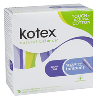 KOTEX SECURITY Tampons Super Plus Absorbency 18