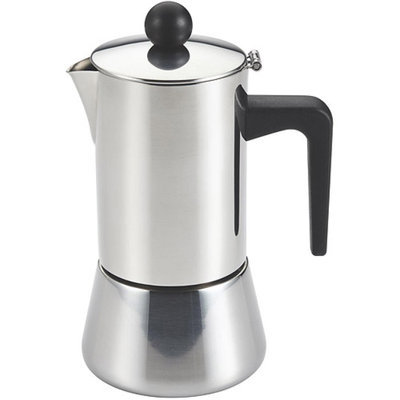 BonJour Coffee and Tea Stainless Steel 4-Cup Stovetop Espresso Maker