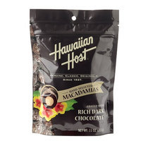 Hawaiian Host Dark Chocolate Macadamia Nuts, Resealable Bag, 11 oz