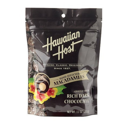 Hawaiian Host Dark Chocolate Macadamia Nuts, Resealable Bag, 11 oz