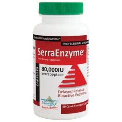 Serra Enzyme 80,000IU SERRAPEPTASE (90 QUAD-STRENGHT CAPSULES) **Delayed Release Bioactive Enzymes***