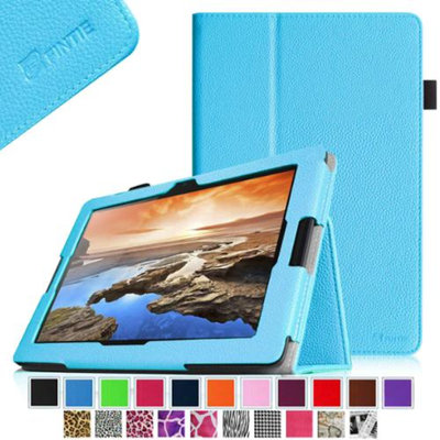 Fintie Folio Leather Case with Auto Sleep / Wake Feature for Lenovo IdeaTab A10-70 10.1-Inch Android Tablet, Blue