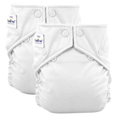 Wincraft FuzziBunz Perfect Size Reusable Diapers (2 Pack)- White (Small)