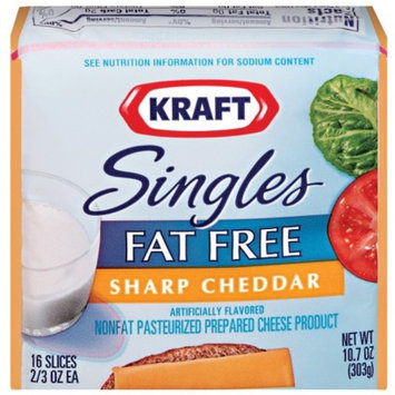 Kraft Singles Fat Free Sharp Cheddar Cheese Slices 10.7 oz 16 ct