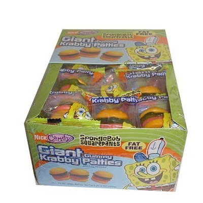 Frankford Candy SpongeBob Squarepants Giant Gummy Krabby Patties 0.63 OZ (36 Count)