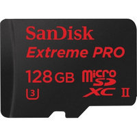 Sandisk Extreme Pro 128GB microSDXC Class 10 UHS-II U-3 Memory Card with USB 3.0 Reader
