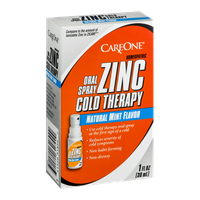 CareOne Zinc Cold Therapy Oral Spray Natural Mint Flavor