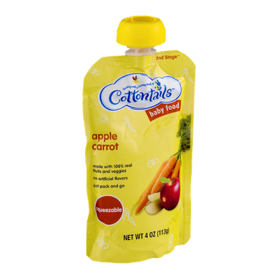 Cottontails Baby Food 2nd Stage Apple Carrot