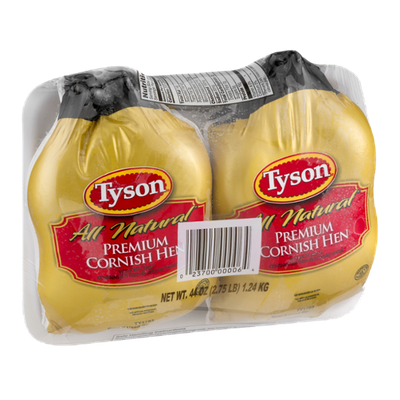 Tyson All Natural Premium Cornish Hen - 2 CT