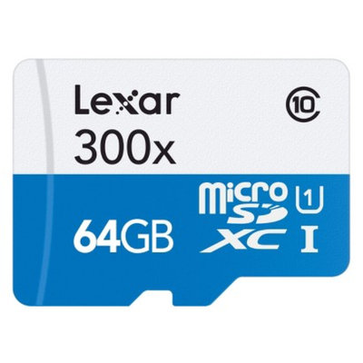 Lexar 64GB High Speed MicroSD Memory Card (SDMI64T300)
