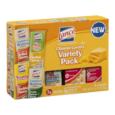 Lance Cheese Lovers Variety Pack - 8 CT
