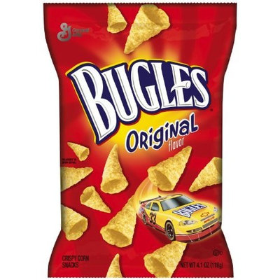 Bugles Crispy Corn Snacks, Original, 4.1-Ounce Packages (Pack of 12)