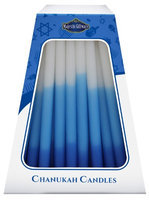 Artsy Casa Lamp Lighters Ultimate Judaica Chanukah Candles - European Collection - 45 Pack - Blue/White - 6