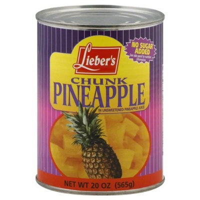 Liebers Pineapple, Chunk, Passover, 20-Ounce (Pack of 8)