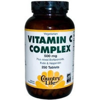 Country Life Vitamin C Complex 500 Mg (with bioflavonoids and Rutin), 250-Count