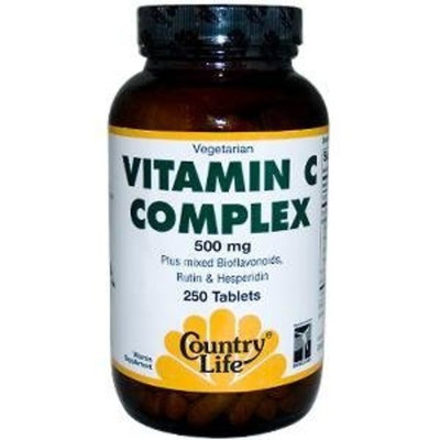 Country Life Vitamin C Complex 500 Mg (with bioflavonoids and Rutin), 250-Count