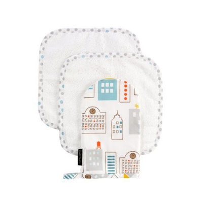 Dwell Studio Dwellstudio Wash Cloth and Mitt Set, Skyline