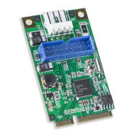 Syba Mini PCI Express 2.0 2-Port USB3.0 Card Renesas D720202 Chipset 5.0Gbps