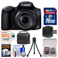 Canon PowerShot SX60 HS Wi-Fi Digital Camera with 16GB Card + Case + Flex Tripod + Accessory Kit