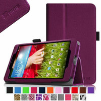 Fintie LG G Pad 8.0 Android Tablet Folio Case - Premium Leather Cover Stand With Stylus Holder, Purple