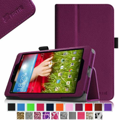 Fintie LG G Pad 8.0 Android Tablet Folio Case - Premium Leather Cover Stand With Stylus Holder, Purple