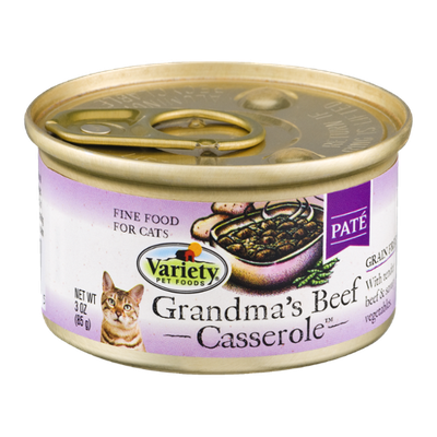 Variety Cat Food Grandma's Beef Casserole Pate