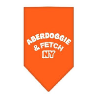Mirage Pet Products Aberdoggie NY Screen Print Bandana for Pets, Large, Orange