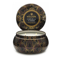 Voluspa 2 wick Candle in Printed Tin, Coeur De Cassis, 1 set