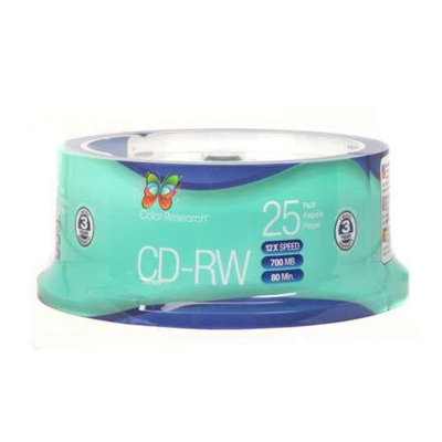 COLOR RESEARCH 25 Pack CD-RW Blank Media - 12X Speed, 700MB - C18-42019