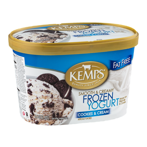 Kemps Smooth & Creamy Frozen Yogurt Cookies & Cream Reviews 2019