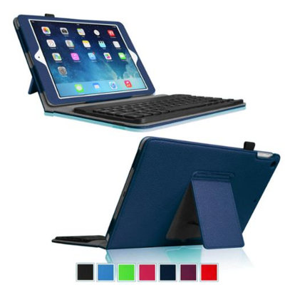 Fintie Ultra Thin Folio Key Removable Bluetooth Keyboard Case Cover for iPad Air 5 (5th Generation), Navy