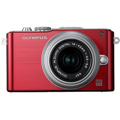 Olympus E-PL3 Red PEN Camera w/14-42mm Lens