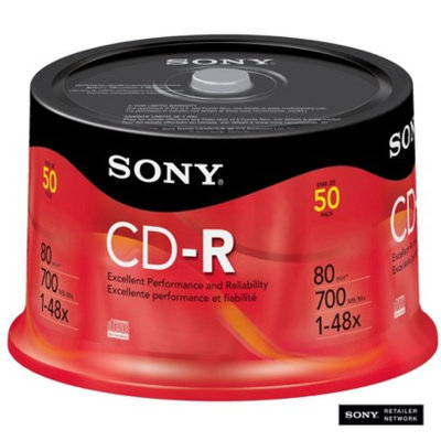 Sony CD-R Spindle Disc Pack - 50-pk