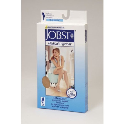 Jobst UltraSheer Pantyhose, 15-20 mm/Hg Compression, Silky Beige Color - Xtra Large