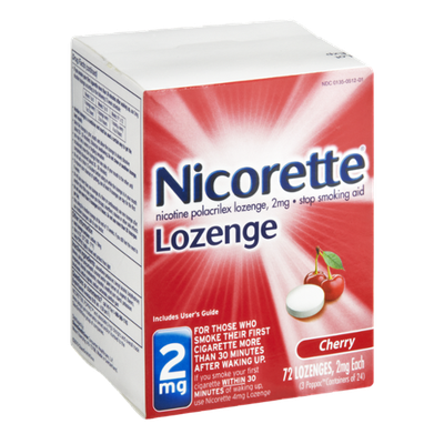 Nicorette 2mg Cherry Stop Smoking Aid Lozenges - 72 CT