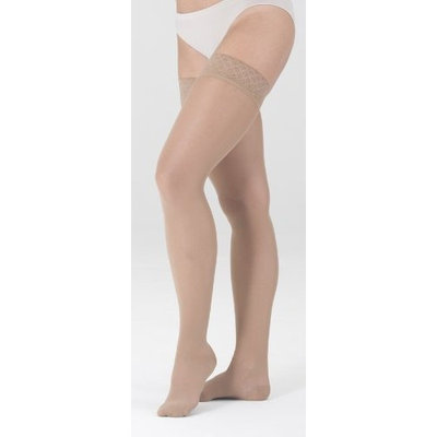Mediven Sheer and Soft Thigh High w/ Silicone Top Band, Closed Toe, 15-20 mmHg, I, Ebony, 1/Pair, MDV42651