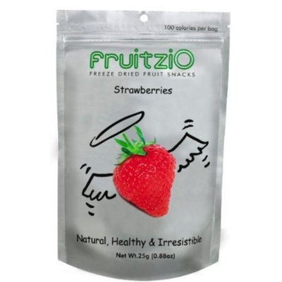 Fruitzi'o FruitziO Freeze Dried Fruit Snacks, Strawberries, 0.88-Ounce Pouches (Pack of 6)