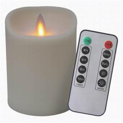 Veraflame E03568A-I Candle Moving Flam Ivory 4 in.