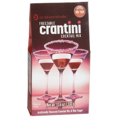 Cobblestone Kitchens Freezable Crantini Cocktail Mix with Rim Trim, 11.6-Ounce Boxes (Pack of 4)