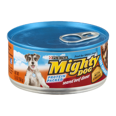 Purina Mighty Dog Seared Beef Dinner in Gravy With Cheese