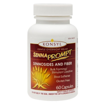 Konsyl Senna Prompt Sennosides and Fiber Capsules, 60 ea