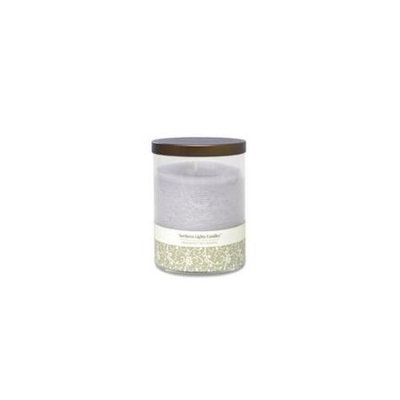 Lavender & Vanilla Essential Blend By Lavender & Vanilla Essential Blend One 4.5 Inch Glass Pillar Essential Blends Candle. Burns Approx. 70 Hrs.